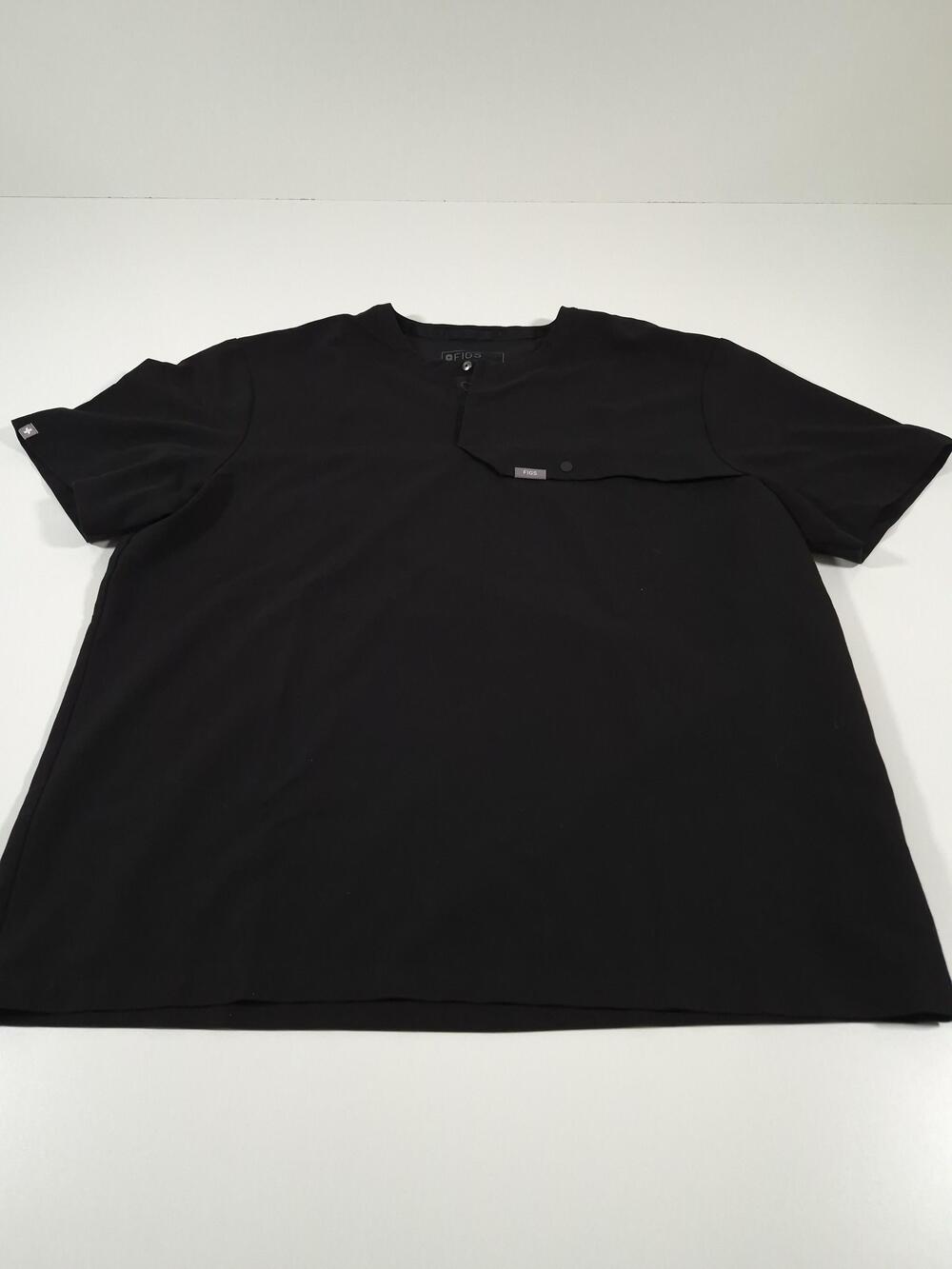 FIGS Shirt Mens XL Black Technical Collection Scrub Pocket Tee Tagless Stretch